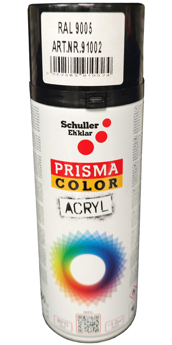BARVNI SPREJ ČRNA SIJAJ 91002 RAL.: 9005 400ML