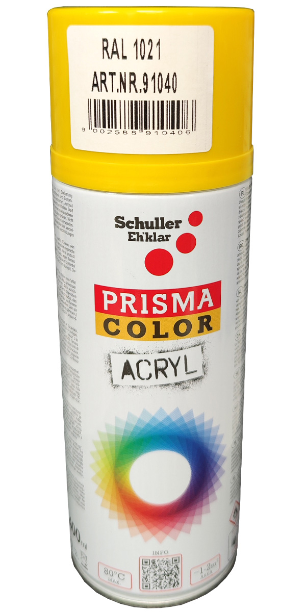 BARVNI SPREJ KADMIJ RUMENA 91040 AKRILNI RAL.: 1021 400 ML
