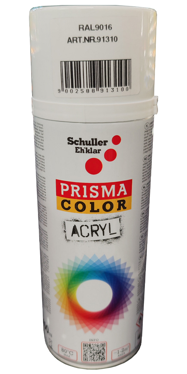 BARVNI SPREJ PROMETNO BELA 91310 RAL.: 9016 400 ML