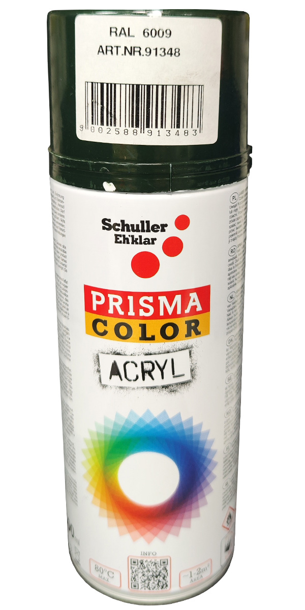 BARVNI SPREJ GOZDNO ZELENA 91348 AKRILNI RAL.: 6009 400 ML