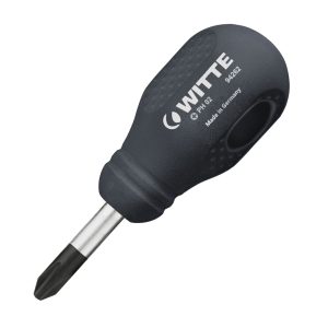 izvijač kratki križni ph2 white serije s kratkim ergonomskim ročajem za profesionalno uporabo.