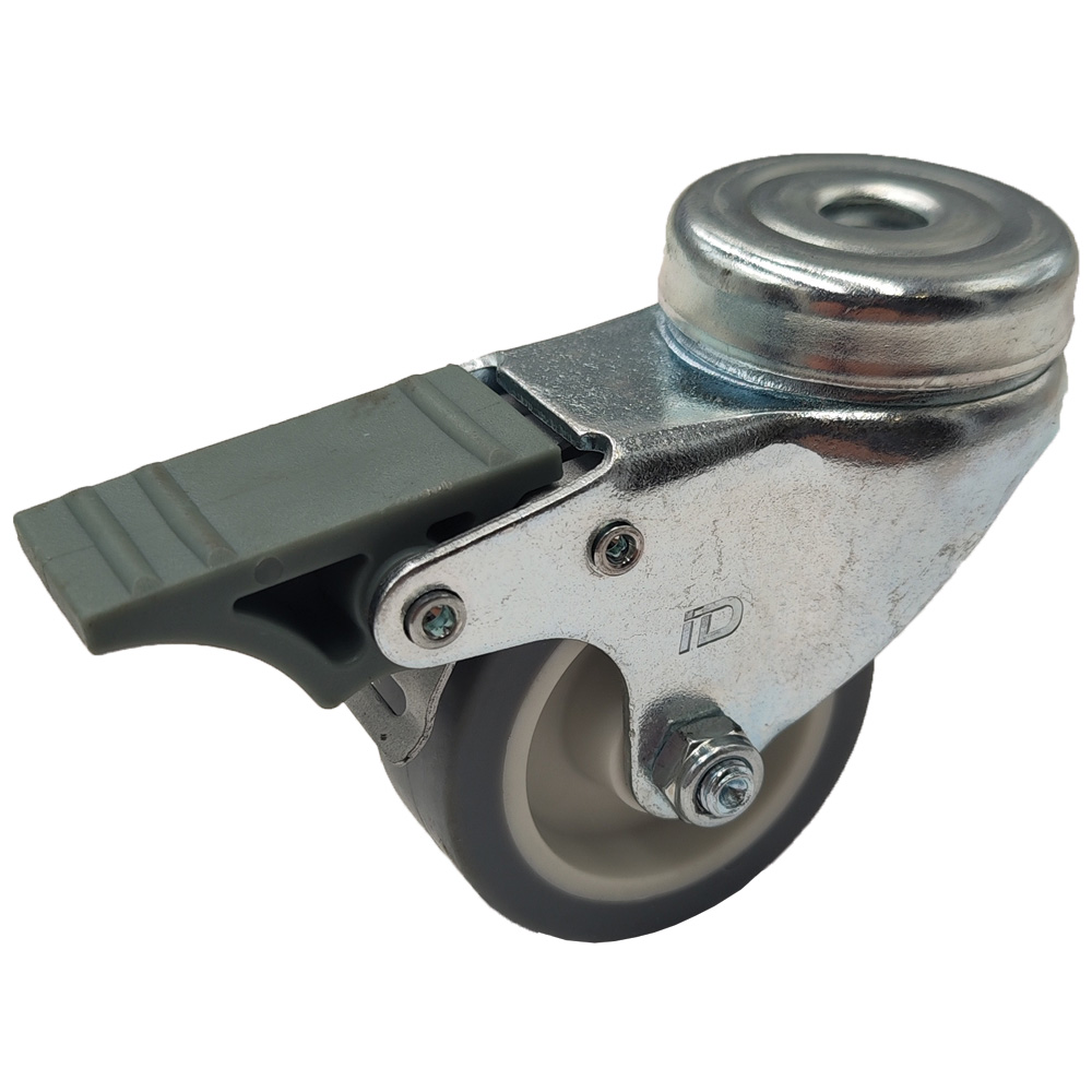 KOLO Z ZAVORO 80MM LUKNJA ID TPR80-ZAV/L na beli podlagi.