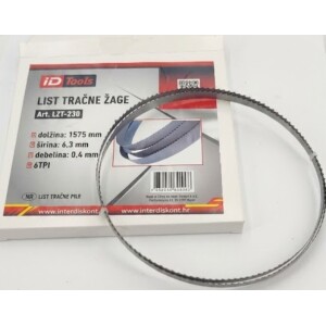 LIST ZA TRAČNO ŽAGO 1575 X 6,3 X 0,4 mm LZT-230