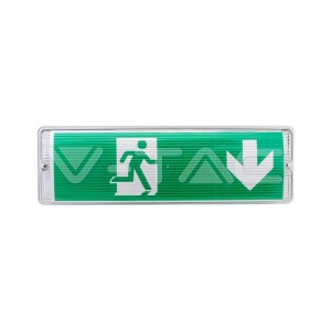 LED varnostna zasilna svetilka 3W 6400K 7687 z baterijo in testnim gumbom