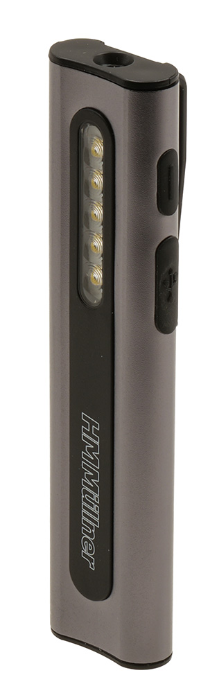 Svetilka LED 113mm UNI Li-Po UL20 z 3 W delovno LED svetilko, 2 W reflektorjem, magnetom in USB-C polnjenjem.