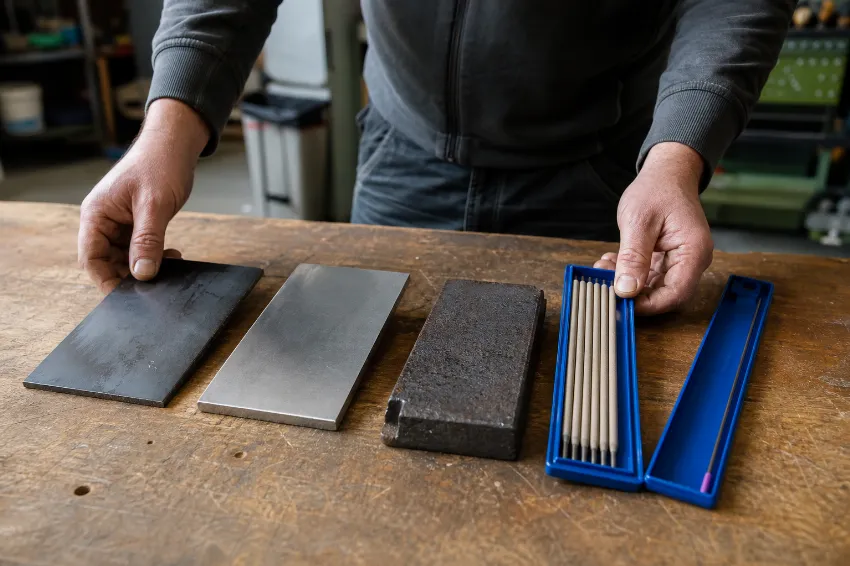 Elektroda glede na material in postopek varjenja