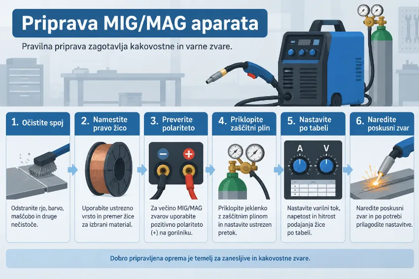 Priprava MIG/MAG aparata